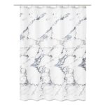 Kleine wolke rideau de douche marble 180x200 cm blanc et gris