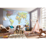 Komar papier peint world map xxl 368 x 248 cm xxl4 - 038 Komar papier peint world map xxl 368 x 248 cm xxl4 - 038