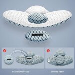 Konbanwa coussin de soutien du dos deluxe gris et blanc