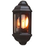 Konstsmide applique murale cagliari verre noir mat