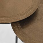 Label51 ensemble de 2 tables basses circle doré antique / noir Label51 ensemble de 2 tables basses circle doré antique / noir
