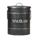 Label51 panier  linge 26x26x33 cm s noir antique