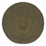 Label51 tapis jute rond 150x150 cm xl vert armée Label51 tapis jute rond 150x150 cm xl vert armée
