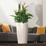 Lechuza jardinire rondo 32 all - in - one blanc haute brillance 15780