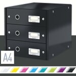 Leitz armoire à tiroirs wow noir 3 tiroirs Leitz armoire à tiroirs wow noir 3 tiroirs