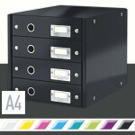 Leitz armoire  tiroirs wow noir 4 tiroirs