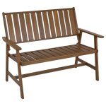 Lesli living banc de jardin calgary 120x66x91 cm aspect de teck