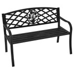 Lesli living banc st. james 114x59, 5x80 cm mtal noir