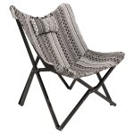 Lesli living chaise papillon aztec 70x81, 5x98 cm noir et blanc