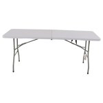 Lesli living table de fête pliable 180x70x74 cm blanc Lesli living table de fête pliable 180x70x74 cm blanc
