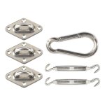 Livin'outdoor attaches de tissu d?ombrage triangulaire inox