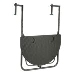 Livin'outdoor table pliable de balcon demi - ronde gris Livin'outdoor table pliable de balcon demi - ronde gris