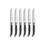 Lou laguiole ensemble de bloc à couteaux à steak 7 pcs anthracite Lou laguiole ensemble de bloc à couteaux à steak 7 pcs anthracite