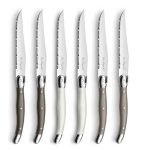 Lou laguiole ensemble de bloc � couteaux � steak 7 pcs multicolore