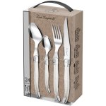 Lou laguiole ensemble de coutellerie 24 pcs tradition perle