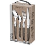 Lou laguiole ensemble de coutellerie 24 pcs tradition poivre