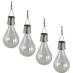 Luxform lampe led solaire de jardin 4 pcs transparent 95420