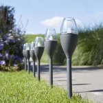 Luxform lampe led solaire à piquet de jardin jive 4 pcs gris 41466 Luxform lampe led solaire à piquet de jardin jive 4 pcs gris 41466
