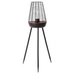 Luxform lampe � led sur tr�pied de jardin chelsea cuivre et marron