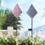 Luxform lampe solaire orientale  led sur piquet de jardin myra bleu