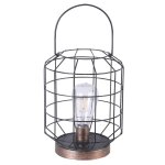 Luxform lampe de table de jardin à led solaire bedford cuivre et noir Luxform lampe de table de jardin à led solaire bedford cuivre et noir