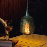 Luxform lanterne de jardin  led  piles rabat bronze