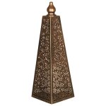 Luxform lighting lampe  led sur piles pyramid 45 cm cuivre