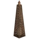 Luxform lighting lampe  led sur piles pyramid 60 cm cuivre