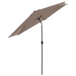 Madison parasol tenerife 300 cm rond taupe Madison parasol tenerife 300 cm rond taupe