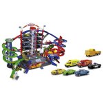 Majorette garage jouet et 6 vhicules moules sous pression super city
