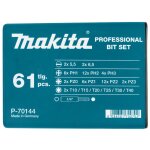 Makita ensemble d'embouts de vissage 61 pcs argent