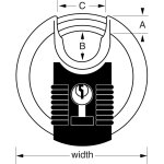 Master lock cadenas disque excell acier inox 80 mm m50eurd