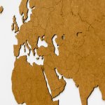 Mimi innovations d�coration carte monde murale bois marron 180x108 cm