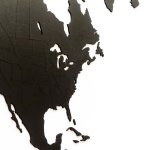 Mimi innovations d�coration carte du monde murale bois noir 180x108 cm