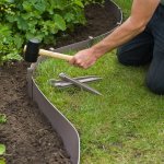 Nature ar�te de bordure de jardin 0, 15x10 m taupe
