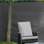 Nature brise - vue de jardin pe 1, 5 x 5 m anthracite