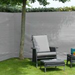 Nature brise - vue de jardin pe 1, 5 x 5 m gris