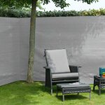 Nature brise - vue de jardin pe 1 x 3 m gris