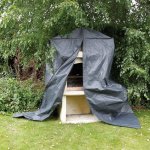 Nature housse de protection pour barbecue de maçonnerie 253x128x80 cm Nature housse de protection pour barbecue de maçonnerie 253x128x80 cm