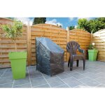 Nature housse pour chaises empiles 110 x 68 x 68 cm pe gris fonc