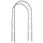 Nature vo�te de jardin m�tal 100x37x230 cm noir