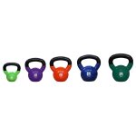 Orange gym kettlebell en vinyle 10 kg bleu