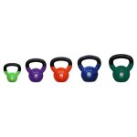 Orange gym kettlebell en vinyle 6 kg violet