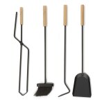 Perel ensemble de cheminée 4 pcs noir Perel ensemble de cheminée 4 pcs noir