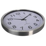 Perel horloge murale 50 cm blanc et argent�