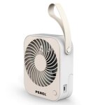 Perel ventilateur portable  usb crme et blanc