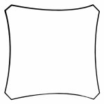 Perel voile d'ombrage carr�e 3, 6 m couleur cr�me gss4360