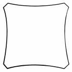 Perel voile d'ombrage carr�e 5 m couleur cr�me gss4500
