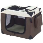 @pet cage pour chien marron 62x42x44 cm nylon @pet cage pour chien marron 62x42x44 cm nylon