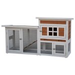 @pet clapier villa blanc et marron 147x50x80 cm